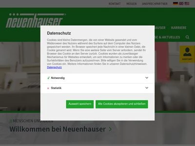 Website von Neuenhauser Maschinenbau GmbH