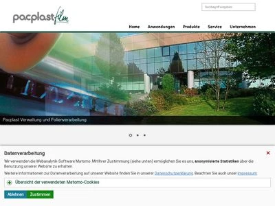 Website von Pacplast GmbH