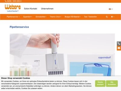 Website von Webers GmbH