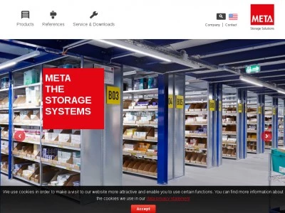 Website von META-Regalbau GmbH & Co. KG
