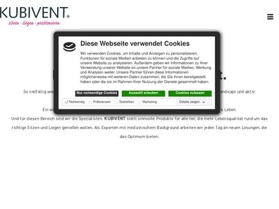 Website von KUBIVENT GmbH
