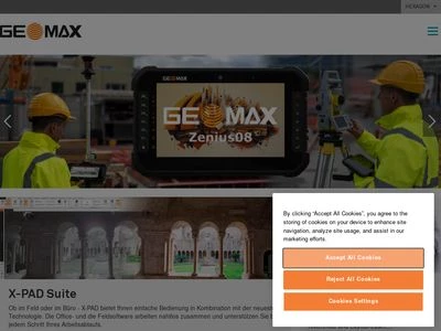 Website von GeoMax AG