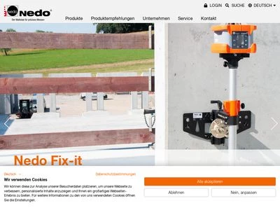 Website von Nedo GmbH & Co. KG