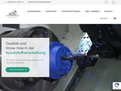 Website von ADS Drehservice GmbH