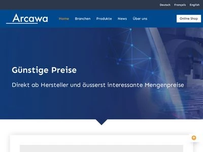 Website von Arcawa GmbH
