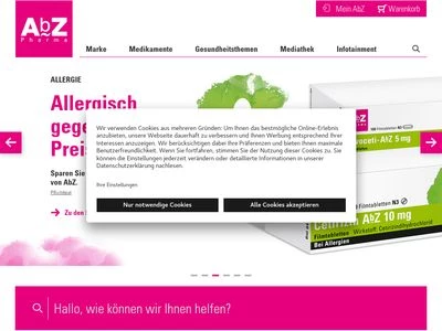 Website von AbZ-Pharma GmbH