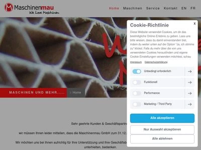 Website von Maschinenmau GmbH