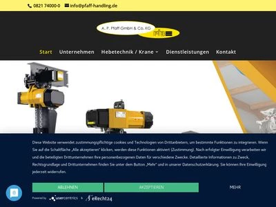 Website von A.P. Pfaff GmbH & Co. KG