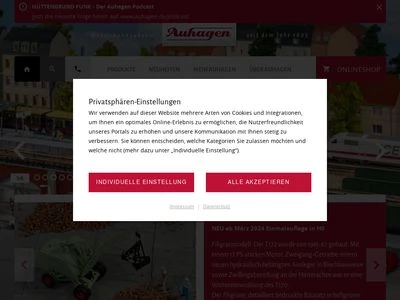 Website von Auhagen GmbH