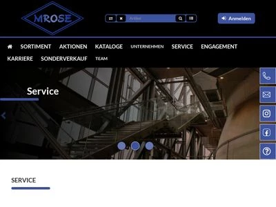 Website von Technischer Handel -Industriebedarf- MROSE GmbH