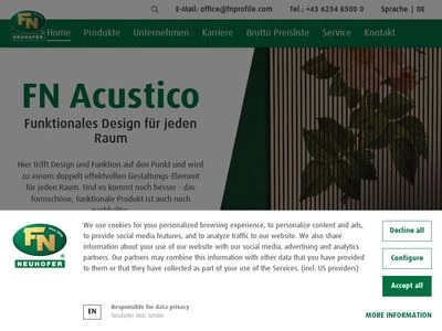 Website von Neuhofer Holz GmbH