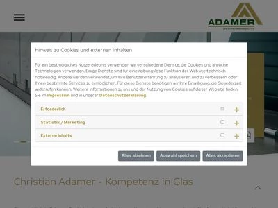 Website von Christian ADAMER GmbH