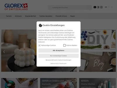 Website von GLOREX GmbH