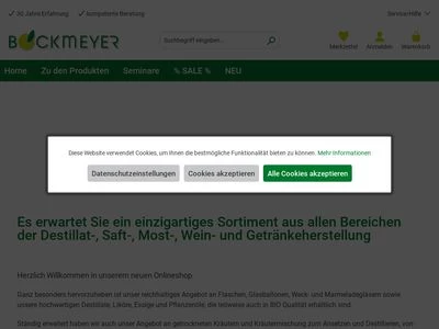 Website von Karl Bockmeyer Kellereitechnik GmbH
