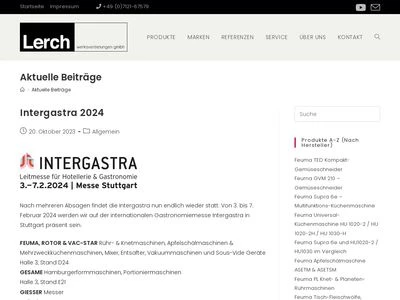 Website von Werksvertretungen Lerch GmbH