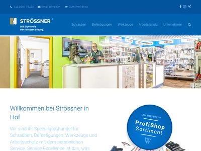 Website von Strössner GmbH