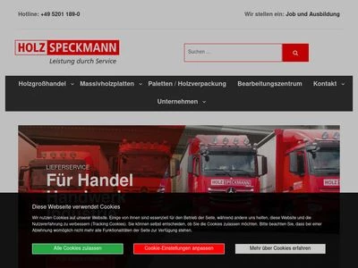 Website von Holz-Speckmann GmbH & Co KG