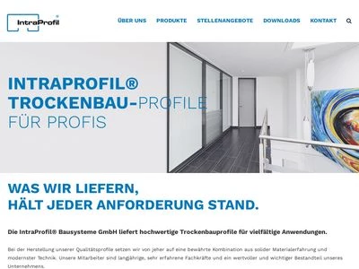 Website von IntraProfil Bausysteme GmbH