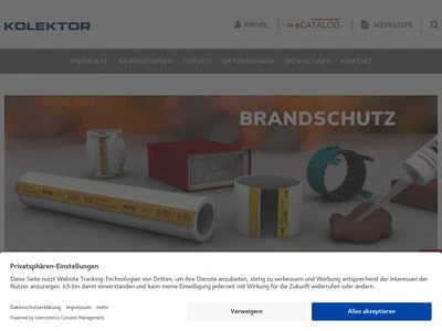Website von Kolektor Missel Insulations GmbH