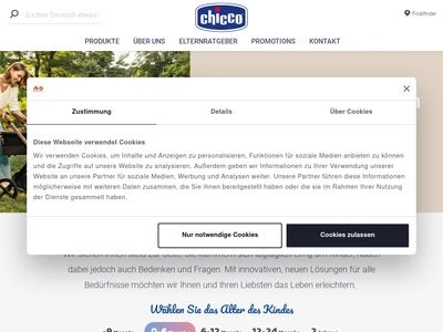 Website von Chicco - Artsana Germany GmbH