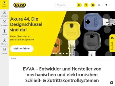 Website von EVVA Sicherheitstechnik GmbH