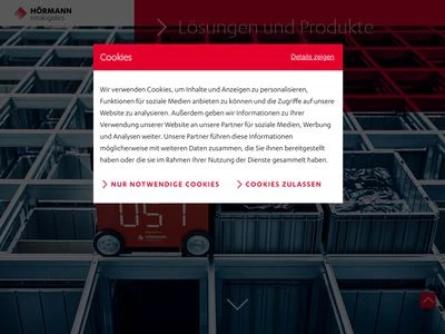 Website von Hörmann Logistik GmbH