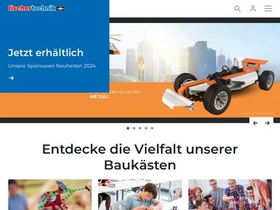 Website von fischertechnik GmbH