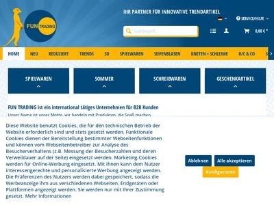Website von FUN TRADING GmbH