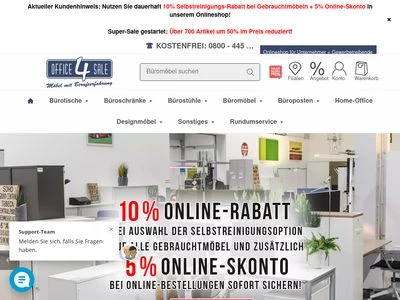 Website von office-4-sale Büromöbel GmbH