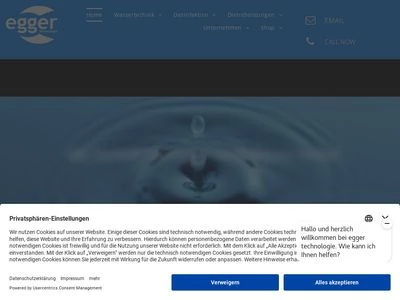 Website von egger technologie GmbH