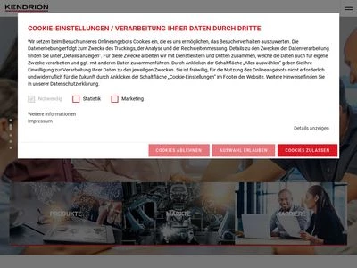 Website von Kendrion GmbH