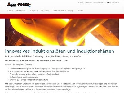 Website von Ajax Tocco Magnethermic GmbH