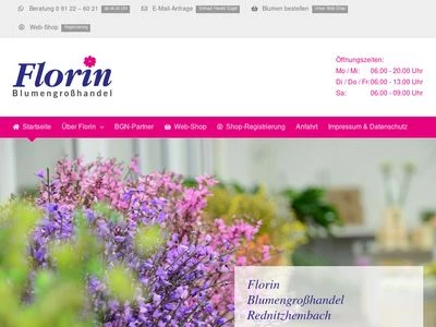 Website von Florin Blumengroßhandel Gmbh & Co.KG
