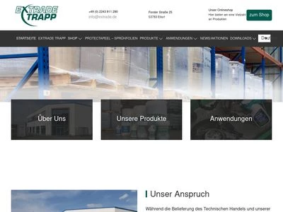 Website von ExTrade Trapp u. Partner GmbH