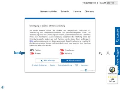 Website von badgepoint® GmbH 