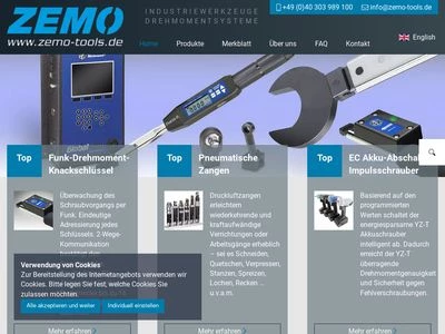 Website von ZEMO Vertriebs GmbH