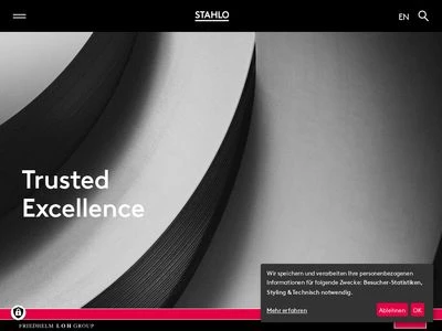 Website von STAHLO Stahlservice GmbH & Co. KG