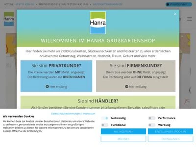 Website von Klaus Hanfstingl Verlag GmbH