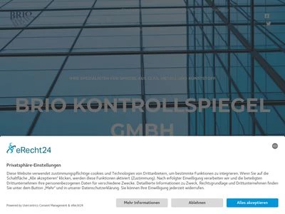 Website von Brio Kontrollspiegel GmbH