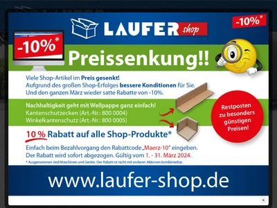 Website von Laufer Verpackungen GmbH & Co. KG