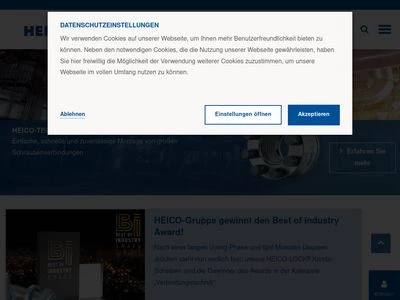 Website von HEICO Befestigungstechnik GmbH