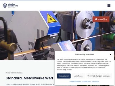 Website von Standard-Metallwerke GmbH