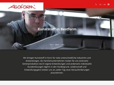 Website von AGOFORM GmbH