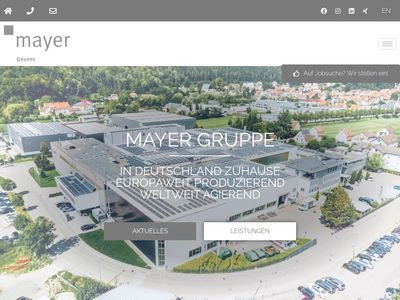 Website von Mayer Holding GmbH & Co. KG