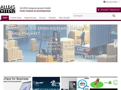 Website von ALLDIS Computersystem GmbH