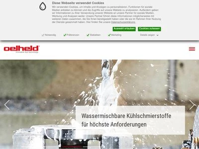 Website von oelheld GmbH
