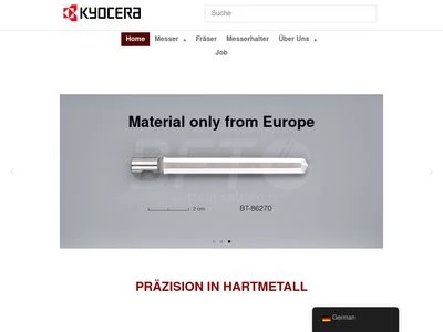 Website von KYOCERA BFT Tooling GmbH