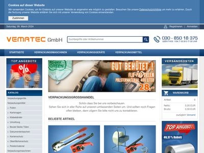 Website von VEMATEC GmbH