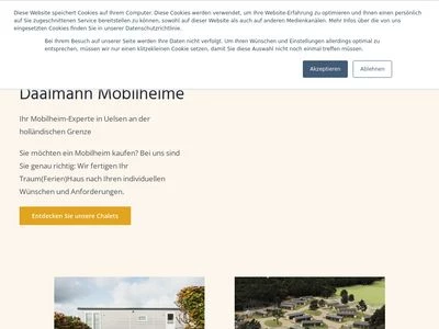 Website von Daalmann Mobilheime GmbH