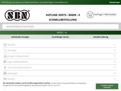 Website von SBN GmbH & Co. KG